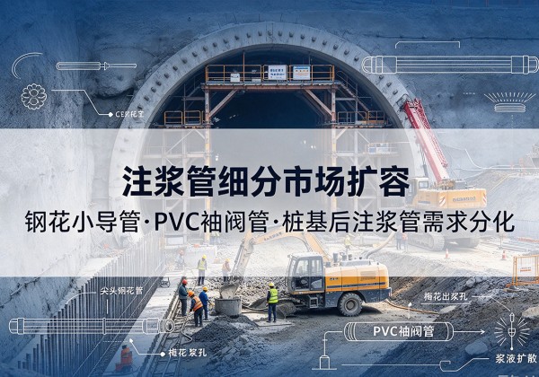 大姚注浆管细分市场扩容，隧道钢花小导管、PVC 袖阀管、桩基后注浆管需求分化